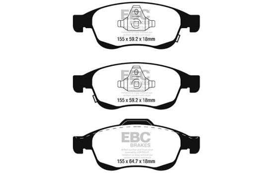 Brake Pad Set, disc brake Greenstuff DP22247 EBC, Image 4