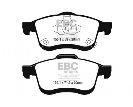 Brake Pad Set, disc brake Greenstuff DP22248 EBC, Image 4