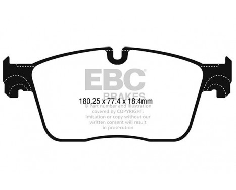 Brake Pad Set, disc brake Greenstuff DP22253 EBC, Image 4