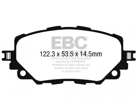 Brake Pad Set, disc brake Greenstuff DP22263 EBC, Image 4