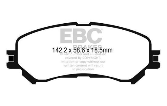 Brake Pad Set, disc brake Greenstuff DP22272 EBC, Image 4