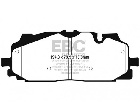 Brake Pad Set, disc brake Greenstuff DP22277 EBC, Image 4