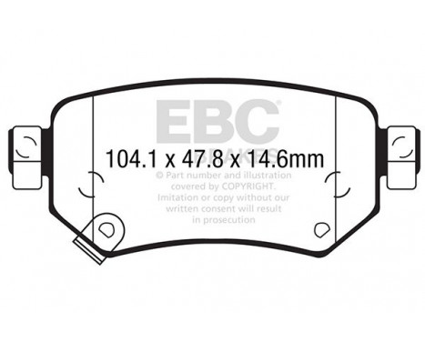 Brake Pad Set, disc brake Greenstuff DP22287 EBC, Image 4