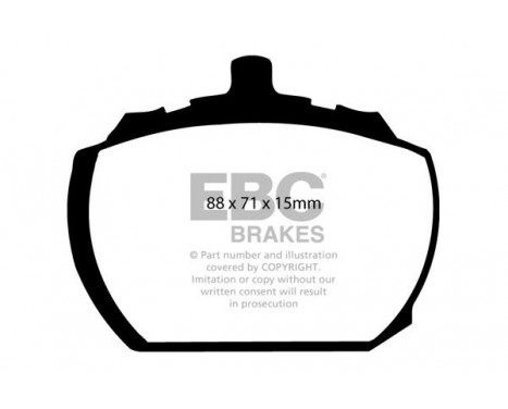 Brake Pad Set, disc brake Greenstuff DP2240 EBC, Image 4