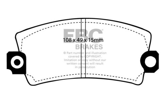 Brake Pad Set, disc brake Greenstuff DP2269 EBC, Image 4