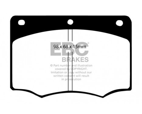 Brake Pad Set, disc brake Greenstuff DP2296 EBC, Image 4