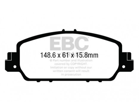 Brake Pad Set, disc brake Greenstuff DP23014 EBC, Image 4