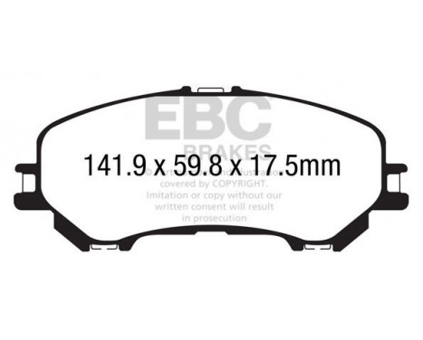 Brake Pad Set, disc brake Greenstuff DP23032 EBC, Image 4
