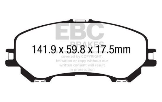 Brake Pad Set, disc brake Greenstuff DP23032 EBC, Image 4
