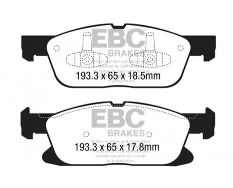 Brake Pad Set, disc brake Greenstuff DP23046 EBC, Image 4