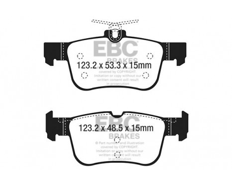 Brake Pad Set, disc brake Greenstuff DP23047 EBC, Image 4