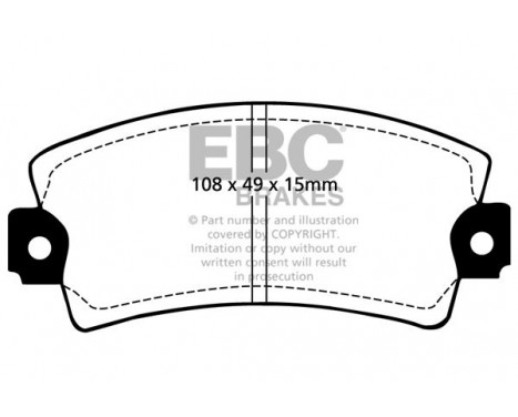 Brake Pad Set, disc brake Greenstuff DP2317 EBC, Image 4