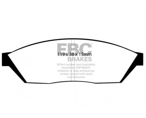 Brake Pad Set, disc brake Greenstuff DP2374 EBC, Image 4