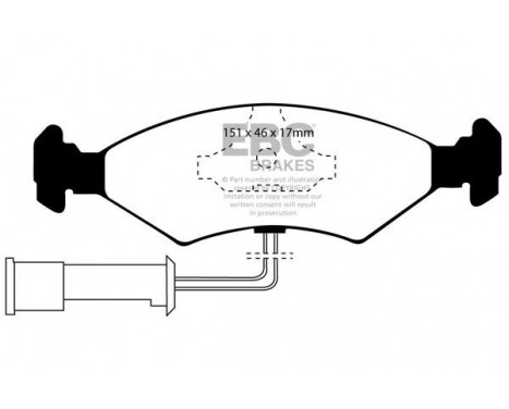 Brake Pad Set, disc brake Greenstuff DP2389 EBC, Image 4