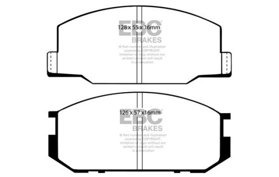 Brake Pad Set, disc brake Greenstuff DP2456 EBC, Image 4