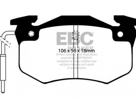 Brake Pad Set, disc brake Greenstuff DP2458 EBC, Image 4