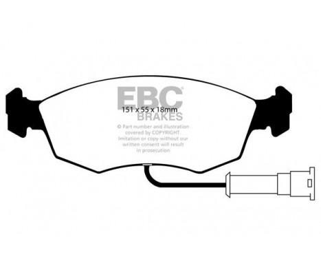 Brake Pad Set, disc brake Greenstuff DP2473 EBC, Image 4