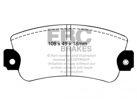 Brake Pad Set, disc brake Greenstuff DP2485 EBC, Image 4