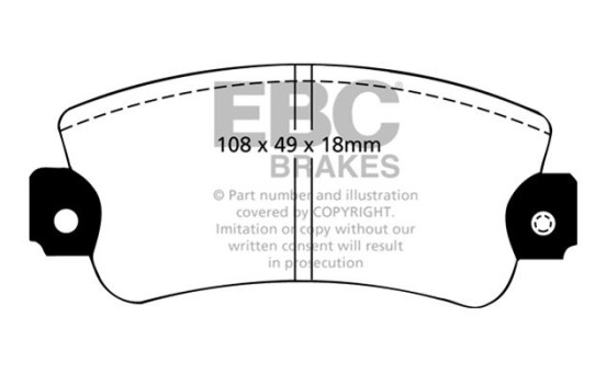 Brake Pad Set, disc brake Greenstuff DP2485 EBC, Image 4