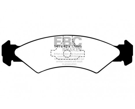Brake Pad Set, disc brake Greenstuff DP2512 EBC, Image 4
