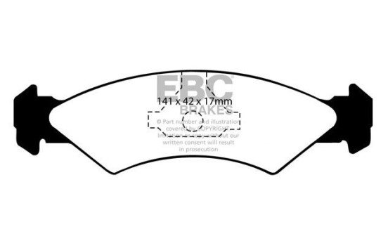 Brake Pad Set, disc brake Greenstuff DP2512 EBC, Image 4