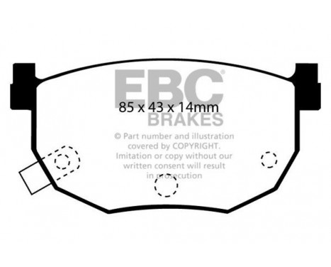 Brake Pad Set, disc brake Greenstuff DP2528 EBC, Image 4