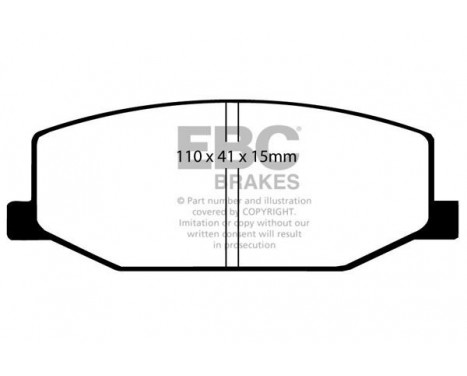 Brake Pad Set, disc brake Greenstuff DP2534 EBC, Image 4