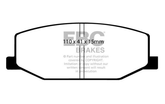 Brake Pad Set, disc brake Greenstuff DP2534 EBC, Image 4