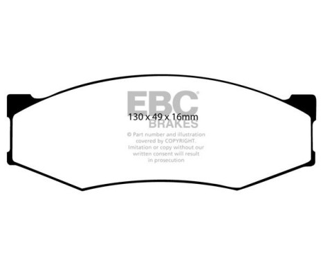 Brake Pad Set, disc brake Greenstuff DP2538 EBC, Image 4