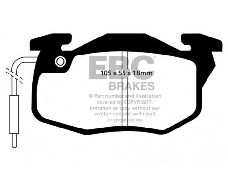 Brake Pad Set, disc brake Greenstuff DP2545 EBC, Image 4