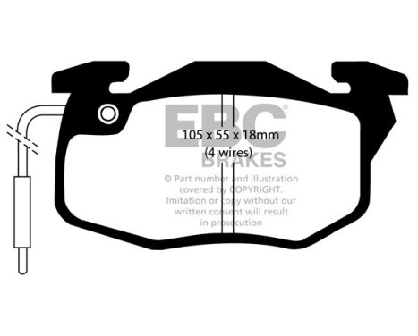 Brake Pad Set, disc brake Greenstuff DP25454 EBC, Image 2