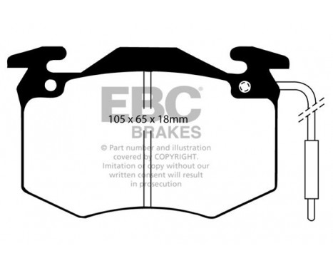 Brake Pad Set, disc brake Greenstuff DP2546 EBC, Image 4