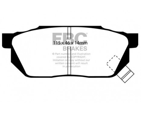 Brake Pad Set, disc brake Greenstuff DP2570 EBC, Image 4