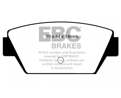 Brake Pad Set, disc brake Greenstuff DP2576 EBC, Image 4