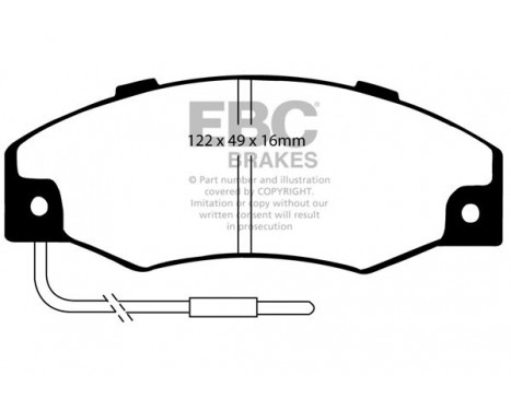 Brake Pad Set, disc brake Greenstuff DP2604 EBC, Image 4