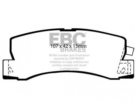 Brake Pad Set, disc brake Greenstuff DP2628 EBC, Image 4