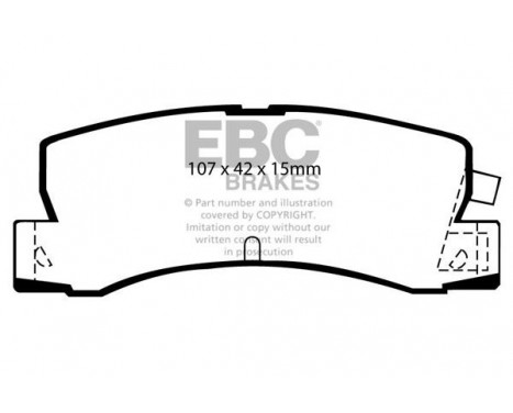 Brake Pad Set, disc brake Greenstuff DP2629 EBC, Image 4