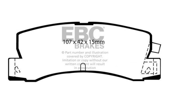 Brake Pad Set, disc brake Greenstuff DP2629 EBC, Image 4