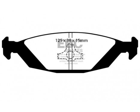 Brake Pad Set, disc brake Greenstuff DP2635 EBC, Image 4