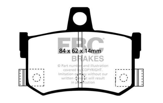 Brake Pad Set, disc brake Greenstuff DP26622 EBC, Image 2