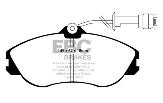 Brake Pad Set, disc brake Greenstuff DP2711 EBC, Image 4