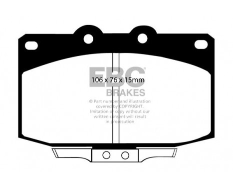 Brake Pad Set, disc brake Greenstuff DP2763 EBC, Image 4