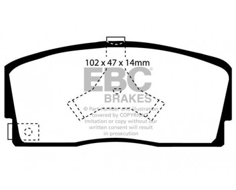 Brake Pad Set, disc brake Greenstuff DP2765 EBC, Image 4