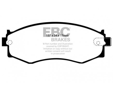 Brake Pad Set, disc brake Greenstuff DP2792 EBC, Image 4