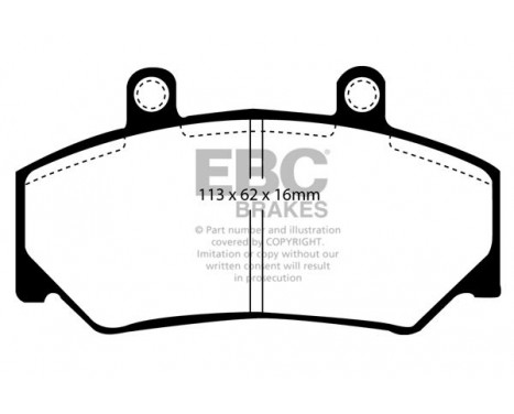Brake Pad Set, disc brake Greenstuff DP2800 EBC, Image 4