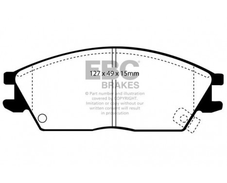 Brake Pad Set, disc brake Greenstuff DP2803 EBC, Image 4