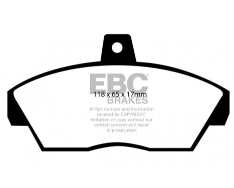 Brake Pad Set, disc brake Greenstuff DP2810 EBC, Image 4