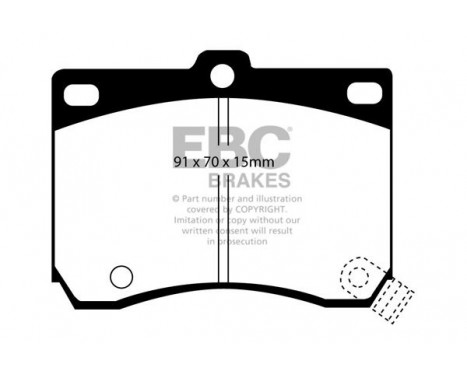 Brake Pad Set, disc brake Greenstuff DP2824 EBC, Image 4