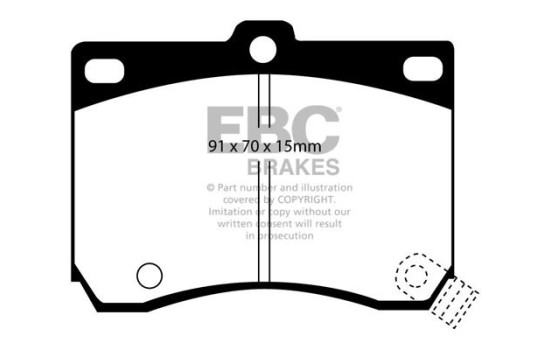 Brake Pad Set, disc brake Greenstuff DP2824 EBC, Image 4