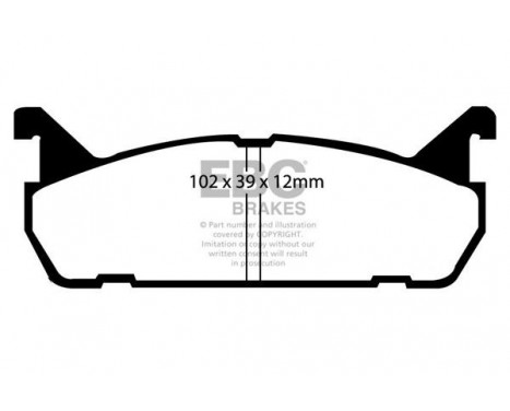 Brake Pad Set, disc brake Greenstuff DP2828 EBC, Image 4